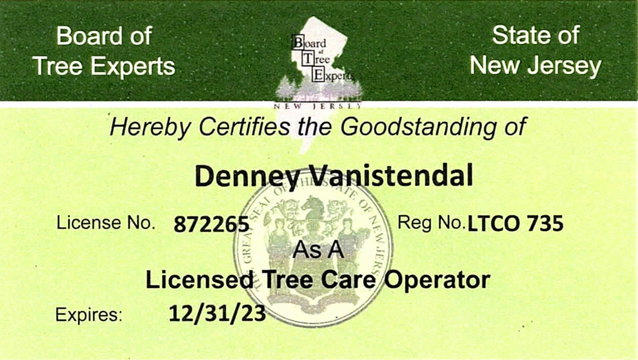 Denney Tree Care License Denney Tree Care License